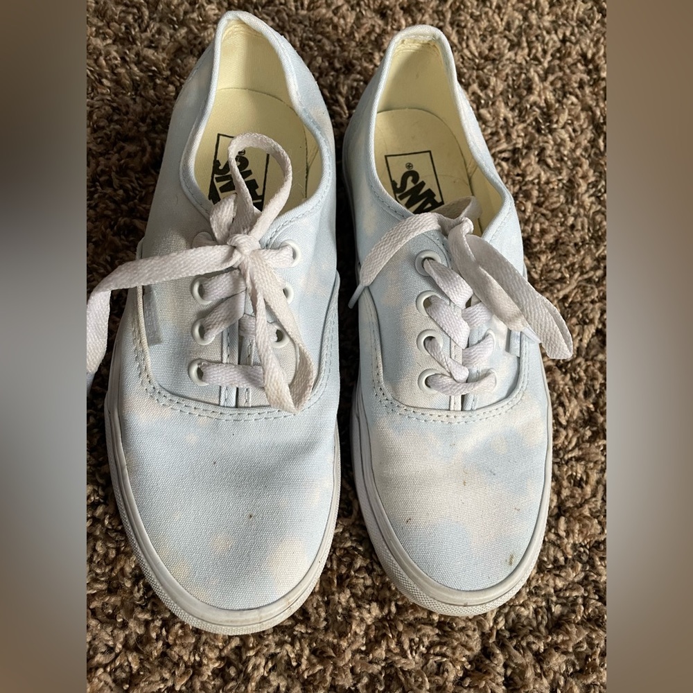White and blue vans “authentic shoe”